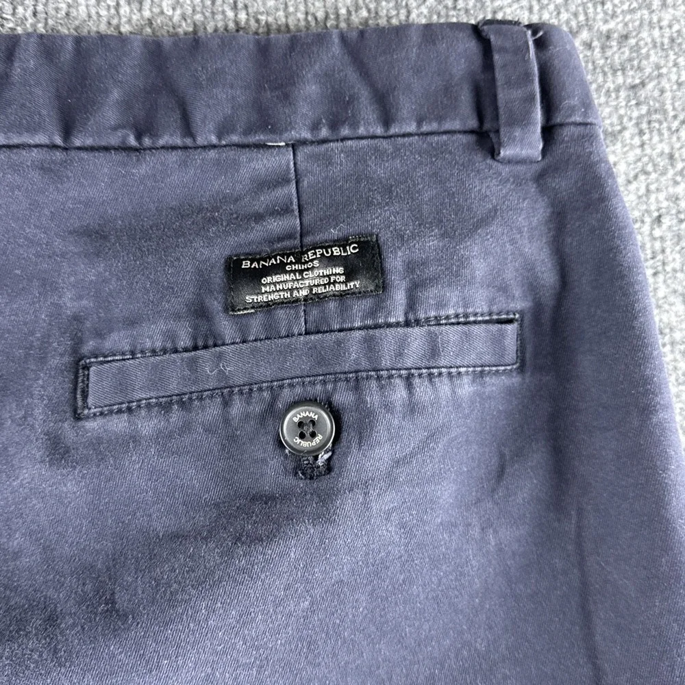 Banana Republic Aiden Fit Chino Pants Mens 32x29 Blue Cotton Dress Casual Prep